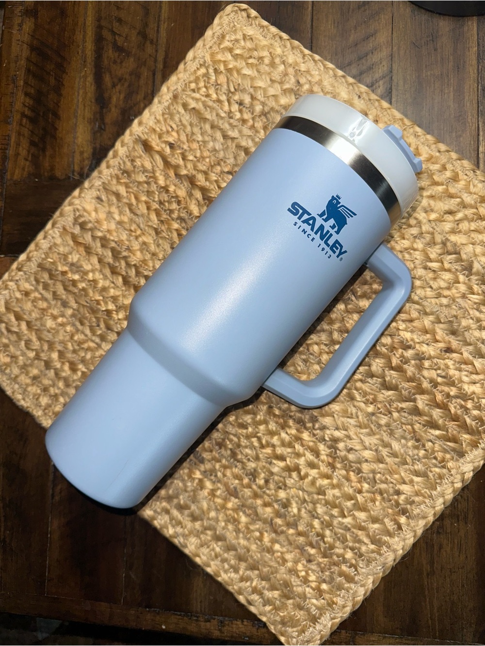 Stanley Powder Blue Insulated Travel Tumbler with Handle